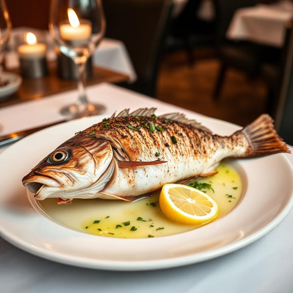 Whole Grilled Sea Bass